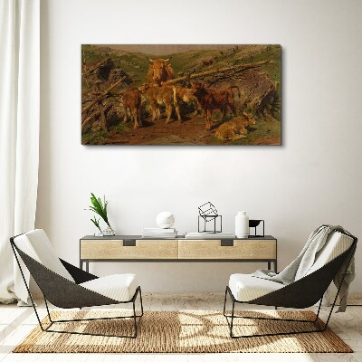 Tablou canvas Peisaj pastoral cu vite