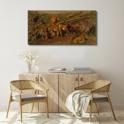 Tablou canvas Peisaj pastoral cu vite