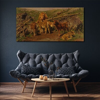 Tablou canvas Peisaj pastoral cu vite