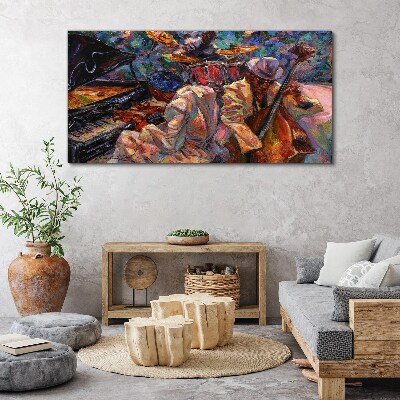 Tablou canvas Întâlnire muzicală în culori