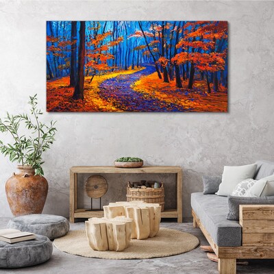 Tablou canvas Bulevardul toamnei în culorile apusului