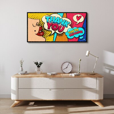 Tablou canvas Pop Art: Exprimarea recunoștinței