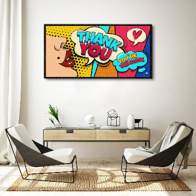 Tablou canvas Pop Art: Exprimarea recunoștinței