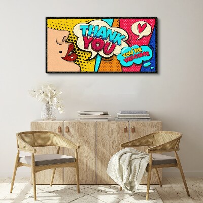 Tablou canvas Pop Art: Exprimarea recunoștinței