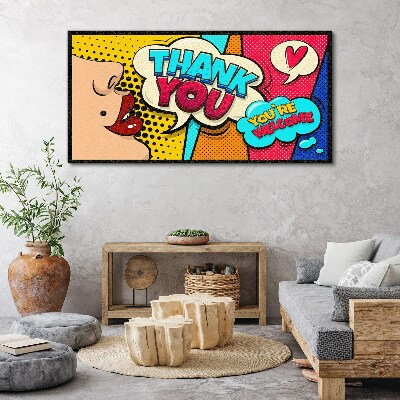 Tablou canvas Pop Art: Exprimarea recunoștinței