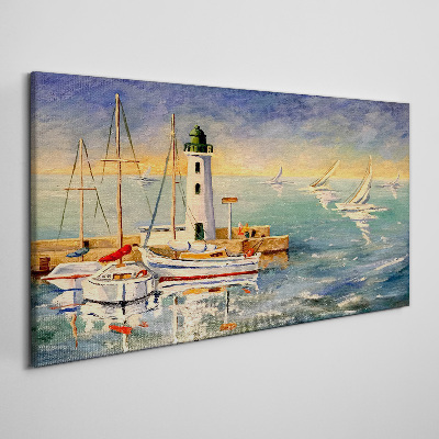 Tablou canvas Peisaj marin cu un far