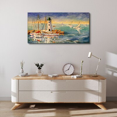 Tablou canvas Peisaj marin cu un far