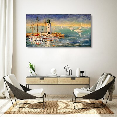 Tablou canvas Peisaj marin cu un far