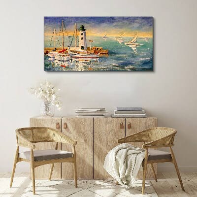 Tablou canvas Peisaj marin cu un far