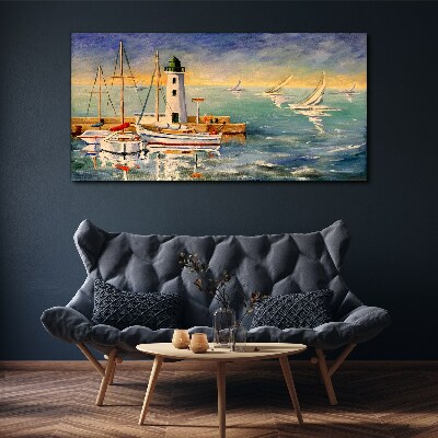 Tablou canvas Peisaj marin cu un far