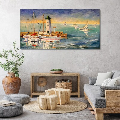 Tablou canvas Peisaj marin cu un far