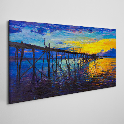 Tablou canvas Apus de soare abstract Pier