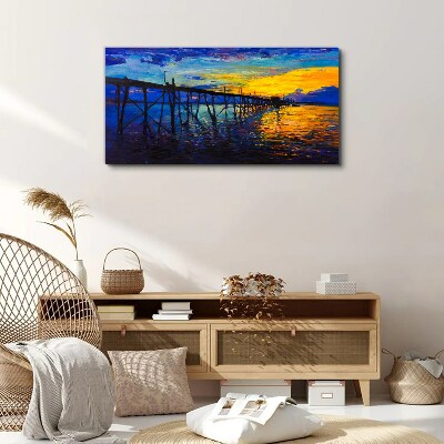 Tablou canvas Apus de soare abstract Pier