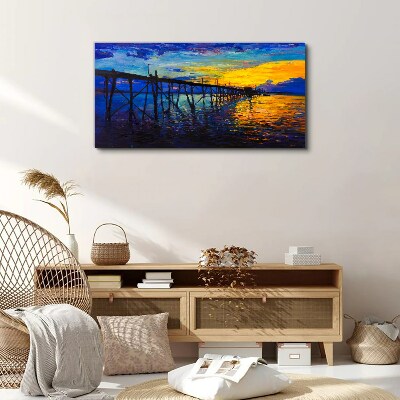 Tablou canvas Apus peste dig