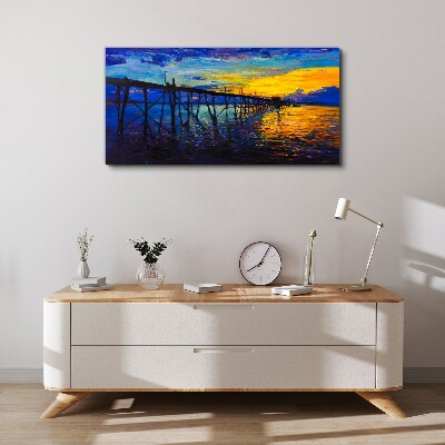 Tablou canvas Apus de soare abstract Pier