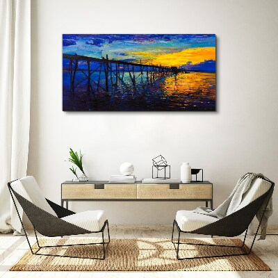 Tablou canvas Apus peste dig