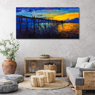 Tablou canvas Apus peste dig