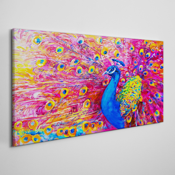 Tablou canvas Păun colorat în strălucire de primăvară