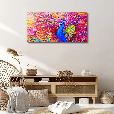 Tablou canvas Păun colorat în strălucire de primăvară