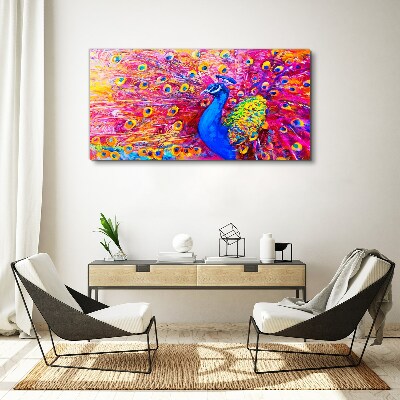 Tablou canvas Păun colorat în strălucire de primăvară
