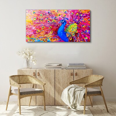 Tablou canvas Păun colorat în strălucire de primăvară