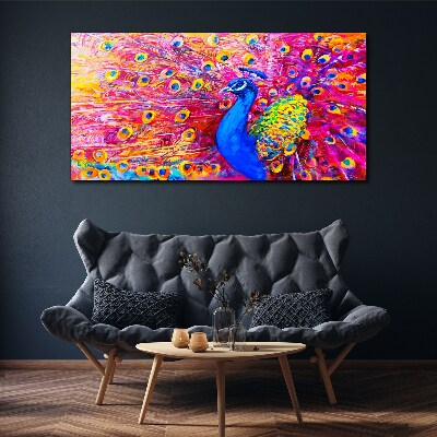 Tablou canvas Păun colorat în strălucire de primăvară