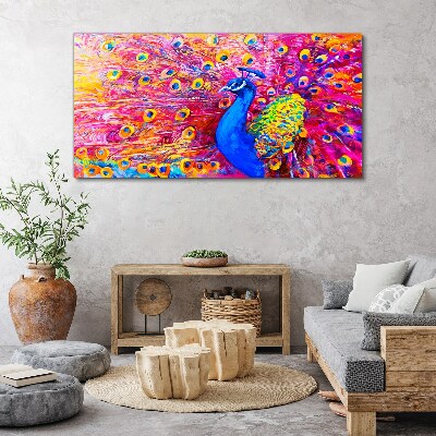 Tablou canvas Păun colorat în strălucire de primăvară