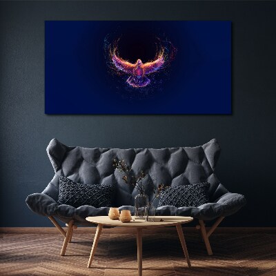 Tablou canvas Pasăre în foc