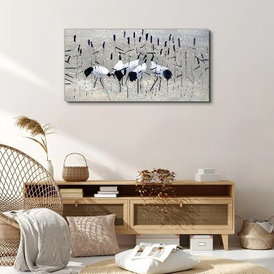 Tablou canvas Macarale albe în stuf