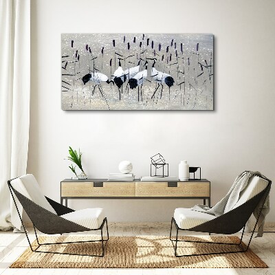 Tablou canvas Macarale albe în stuf