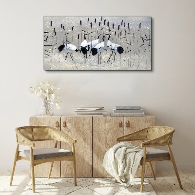 Tablou canvas Macarale albe în stuf