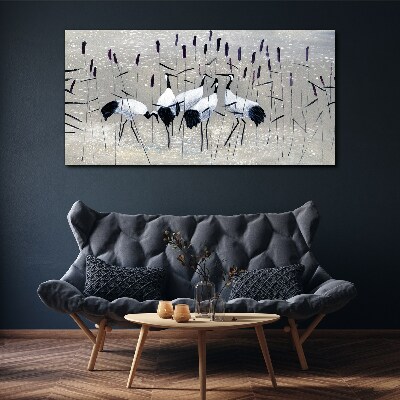 Tablou canvas Macarale albe în stuf