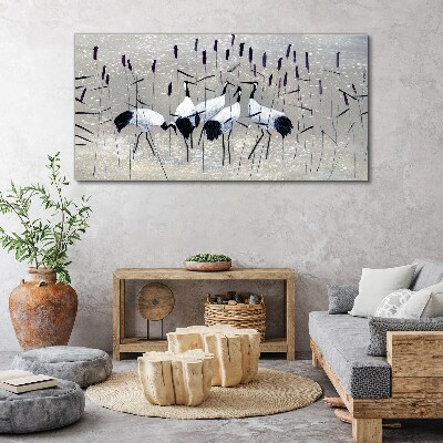 Tablou canvas Macarale albe în stuf
