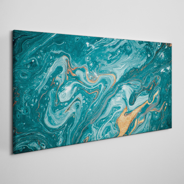 Tablou canvas Valuri oceanice cu accente de cupru