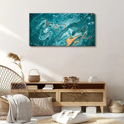 Tablou canvas Valuri oceanice cu accente de cupru