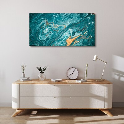 Tablou canvas Valuri oceanice cu accente de cupru