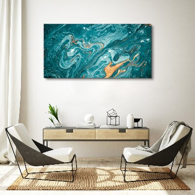 Tablou canvas Valuri oceanice cu accente de cupru