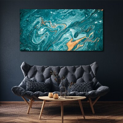 Tablou canvas Valuri oceanice cu accente de cupru