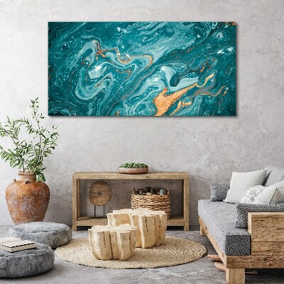 Tablou canvas Valuri oceanice cu accente de cupru