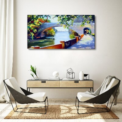 Tablou canvas Pod în parcul însorit