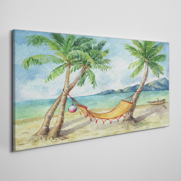 Tablou canvas Relaxare pe plaja tropicala