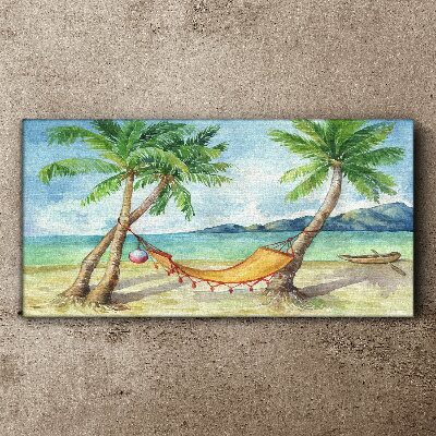 Tablou canvas Relaxare pe plaja tropicala
