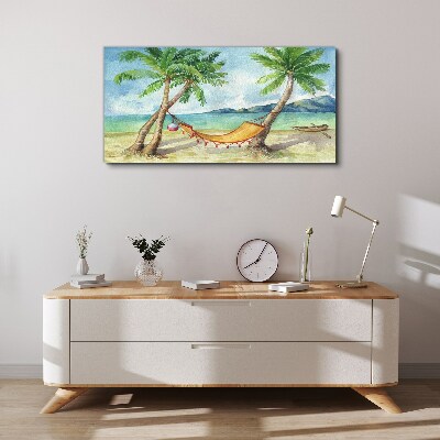 Tablou canvas Relaxare pe plaja tropicala
