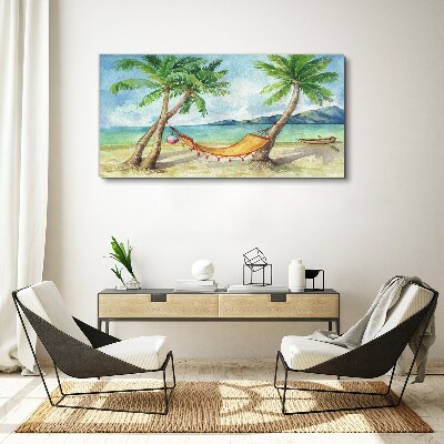 Tablou canvas Relaxare pe plaja tropicala
