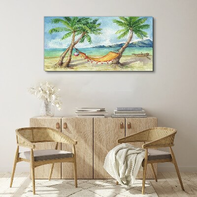 Tablou canvas Relaxare pe plaja tropicala