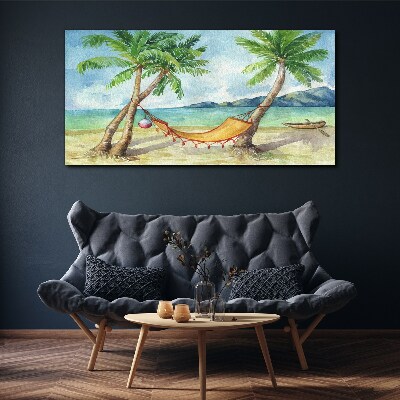 Tablou canvas Relaxare pe plaja tropicala