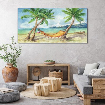 Tablou canvas Relaxare pe plaja tropicala