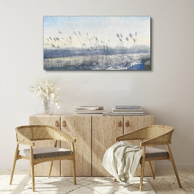 Tablou canvas Un peisaj liniștit cu ierburi