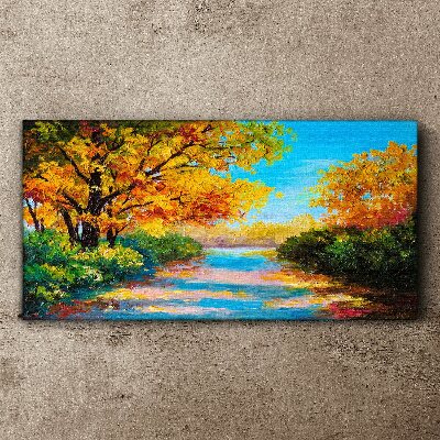 Tablou canvas Calea copacilor Toamna Natura