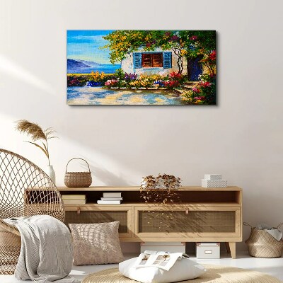 Tablou canvas Peisaj de litoral cu flori
